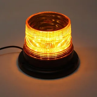 Orange Amber Yellow LED Magnetic Strobe Flash Beacon Light.  Round Magnetic Base. Brand New Products