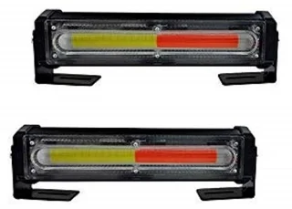 RED and Cool White COB LED Grille Bumper Side Marker Cluster Flash Strobe Lights 12V. Brand New.
