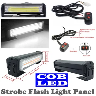Cool White COB LED Grille Bumper Side Cluster Flash Strobe Lights 12V. Super Bright Brand New.