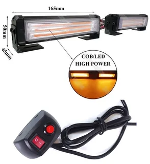 Amber Orange Yellow COB LED Grille Bumper Side Cluster Flash Strobe Lights 12V. Stunning NEW Items.