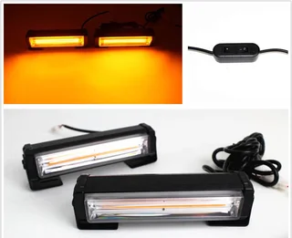 Amber Orange Yellow COB LED Grille Bumper Side Cluster Flash Strobe Lights 12V. Stunning NEW Items.