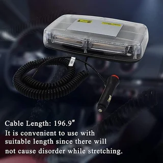 Amber Orange Yellow High Intensity COB LED Strobe Flash Roof Top Light. Magnetic Mount. Brand NEW.