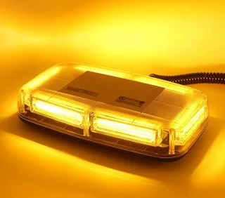 Amber Orange Yellow High Intensity COB LED Strobe Flash Roof Top Light. Magnetic Mount. Brand NEW.