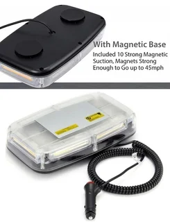 RED High Intensity COB LED Strobe Flash Roof Top Light. Magnetic Mount Base. Brand New Products.