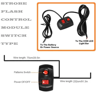 Cool White Flash Strobe Light Magnetic Mount High Intensity COB LED Version. Brand New Products.