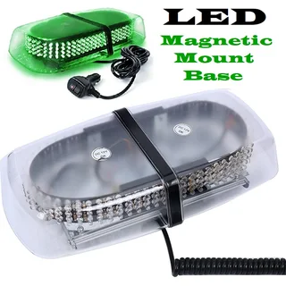 Green LED Flash Strobe Light 240LEDs Magnetic Base for Vehicles. High Intensity. Brand New Products.