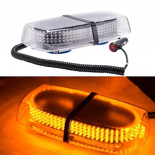 Amber Orange Yellow LED Flash Strobe Light 240LEDs Magnetic Base. High Intensity. Brand New Products