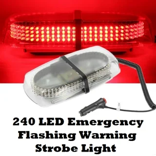 Red LED Flash Strobe Light 240LEDs Magnetic Base for Vehicles. High Intensity. Brand New Products.