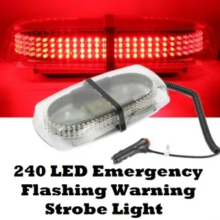 Red LED Flash Strobe Light 240LEDs Magnetic Base for Vehicles. High Intensity. Brand New Products.