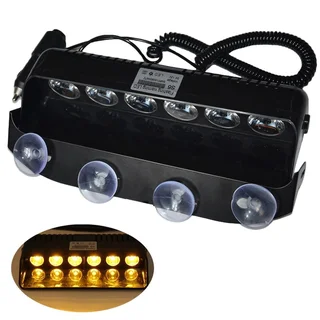LED Vehicle Windscreen Flash Strobe Dashboard Windshield Amber Orange Yellow Dash Light. Brand NEW.