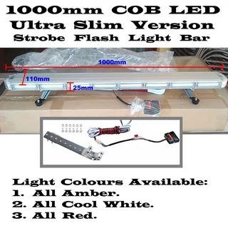 Red COB LED Vehicle Roof Top Strobe Flash Emergency Warning Light Bar. Very Bright Brand New Product
