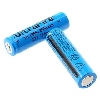 Blue Rechargeable 18650 Batteries Ideal For Cheap LED Torches,  Other Light Duty Applications. NEW.