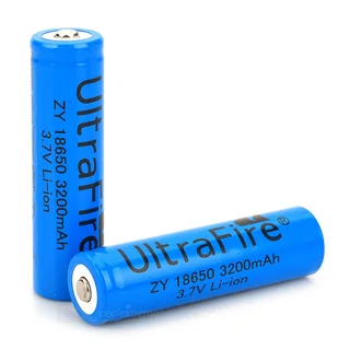 Blue Rechargeable 18650 Batteries Ideal For Cheap LED Torches,  Other Light Duty Applications. NEW.