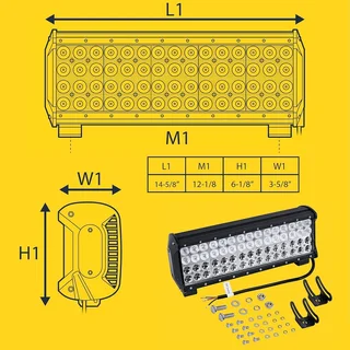 Quad Row Heavy Duty LED Light Bar with Super Bright Multi Beam Latest Technology. Brand New Products