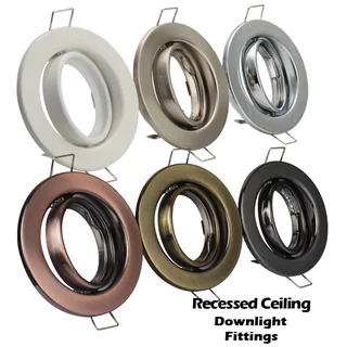 Downlight Fittings: Nouveau Classic Design with Swivel Tilt Function in Assorted Colours. Brand NEW.