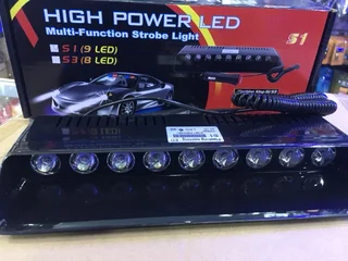 LED Windscreen Vehicle Strobe Dashboard COOL WHITE Light Very Long 9LED Version. Brand New Products.