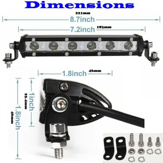 LED Light Bar 23cm Ultra Slim Design 9~60V DC 18W. Single Row Version. Brand New Products.
