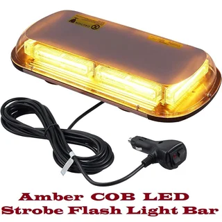Amber / Orange / Yellow COB LED Car Roof Top Strobe Flash Light. Magnetic Mount. Brand New Products.