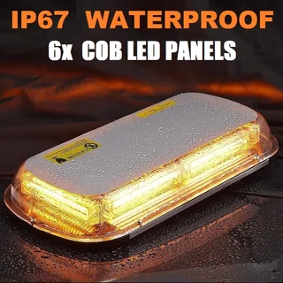 Amber / Orange / Yellow COB LED Car Roof Top Strobe Flash Light. Magnetic Mount. Brand New Products.