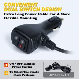 Green COB LED Vehicle Roof Top Strobe Flash Emergency Light. Magnetic Mount. Brand New Products.