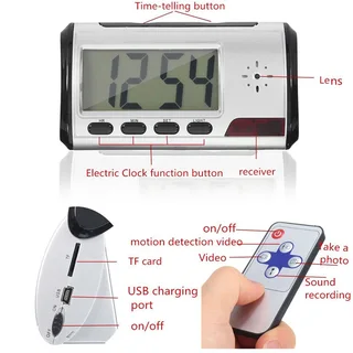 Spy Camera Clock, Remote Controlled Multi-Function DVR. Motion Sensor and More. Brand New Products.
