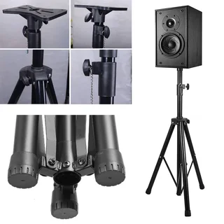 Heavy Duty TriPod Speaker Stands. Telescoping and Adjustable. In Black Colour. Brand New Products.