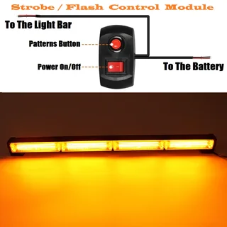 Amber Orange Yellow COB LED Strobe Flash Vehicle Light Bars. Single Sided. Brand New Products.