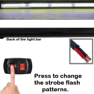 Cool White COB LED Flash Strobe Vehicle Light Bars. Single Sided, Multiple Modes. Brand New Products