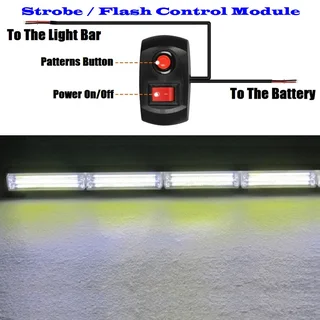 Cool White COB LED Flash Strobe Vehicle Light Bars. Single Sided, Multiple Modes. Brand New Products