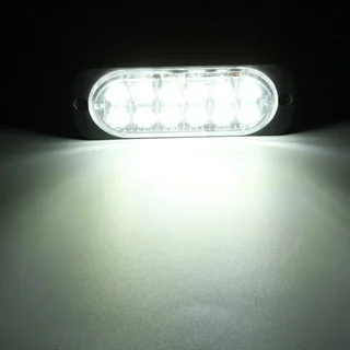 Cool White LED Flash Cluster Strobe Grille Bumper Lights Double Row 12V/24V. Brand New Products.