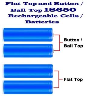 Flat Top Blue Rechargeable 18650 Lithium Ion 3.7V Batteries. For Light Duty Applications. Brand NEW.