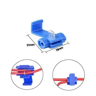 Solderless Wire Connectors Terminals Crimp Electrical Lock Quick Splice. Blue. Brand New Products.