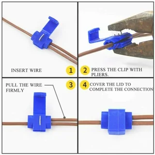 Solderless Wire Connectors Terminals Crimp Electrical Lock Quick Splice. Blue. Brand New Products.