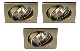 Downlight Fittings: Square Nouveau Classic Design with Swivel Tilt Function in Assorted Colours. NEW