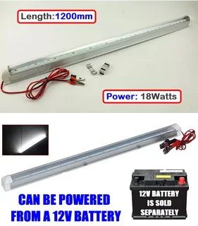 LED Tube Lights Integrated 12V T8 Complete With Alligator Clips, Leads. Brand New Turn Key Products