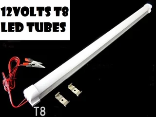 Frosted Diffuser 12V LED T8 Tube Lights Complete with Aluminium Bracket, Wiring and Clips. Brand NEW