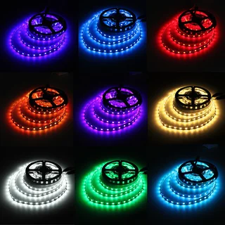 LED Strip Lights 12Volts Non-Waterproof SMD5050 in 5-metre Rolls. Assorted Colours. Brand New Items.