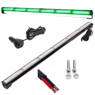 Green Strobe Flash COB LED Vehicle Warning Emergency Hazard Light Bar. Super Bright. Brand New Units