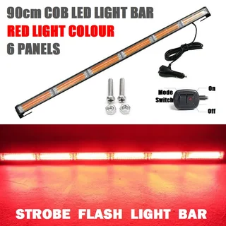 RED Vehicle Flash Warning LED Emergency Strobe Light Bar Brand New Products.