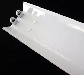 T8 Double Open Channel LED Tube Light Fitting with Reflector 1500mm 5ft 1.5m. Brand New Products.