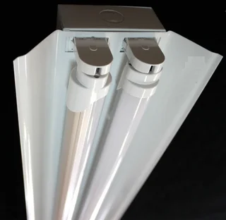 T8 Double Open Channel LED Tube Light Fitting with Reflector 1500mm 5ft 1.5m. Brand New Products.