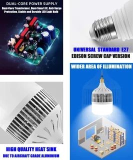 50W LED Light Bulb E27 Universal Standard Edison Screw Cap in Warm White Light Colour.Brand NEW.