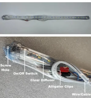 12V LED Rigid 50cm Strip Lights With On/Off Switch. Ideal For Use As Loadshedding Lamps. Brand New.