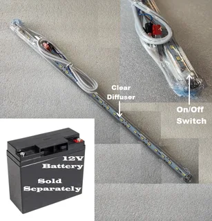 12V LED Rigid 50cm Strip Lights With On/Off Switch. Ideal For Use As Loadshedding Lamps. Brand New.