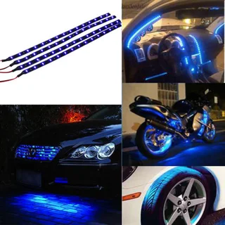 LED Flashing Strobing Strip Lights: 12V 60cm Length. Ideal for Deco or Vehicles. Brand New Products.