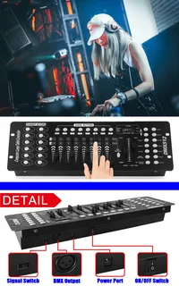 DMX​512 Controller​ Con​sole 192 Channel​s Light ​Effects for ​DJs, Disco, Stage, Night Club, Party