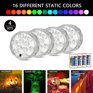 Waterproof RGB LED MultiColour Remote Controlled Submersible Lamp. Its Party Time Brand New Products