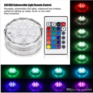Waterproof RGB LED MultiColour Remote Controlled Submersible Lamp. Its Party Time Brand New Products