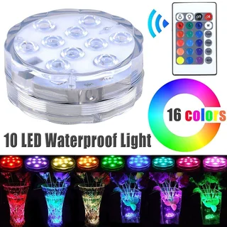 Waterproof RGB LED MultiColour Remote Controlled Submersible Lamp. Its Party Time Brand New Products