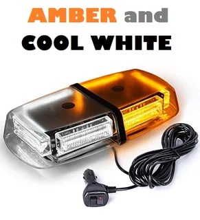 High Intensity COB LED Strobe Vehicle Roof Top Flash Light. Amber and Cool White. Brand New Products